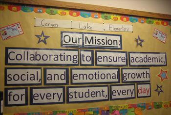 Canyon Lake Elementary. Our Mission: Collaborating to ensure academic, social, and emotional growth for every student, every day.