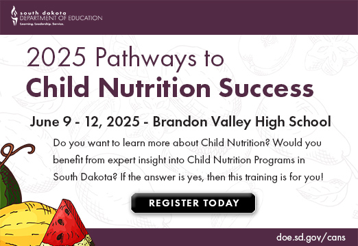 Register for the 2025 Pathways to Child Nutriton Success Training. Link.