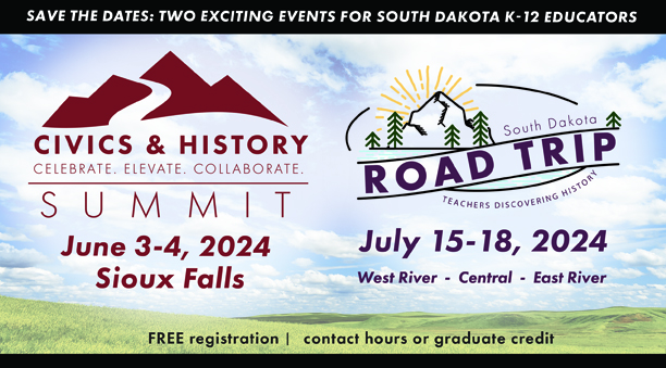 Check out these two exciting events for South Dakota educators. Link.
