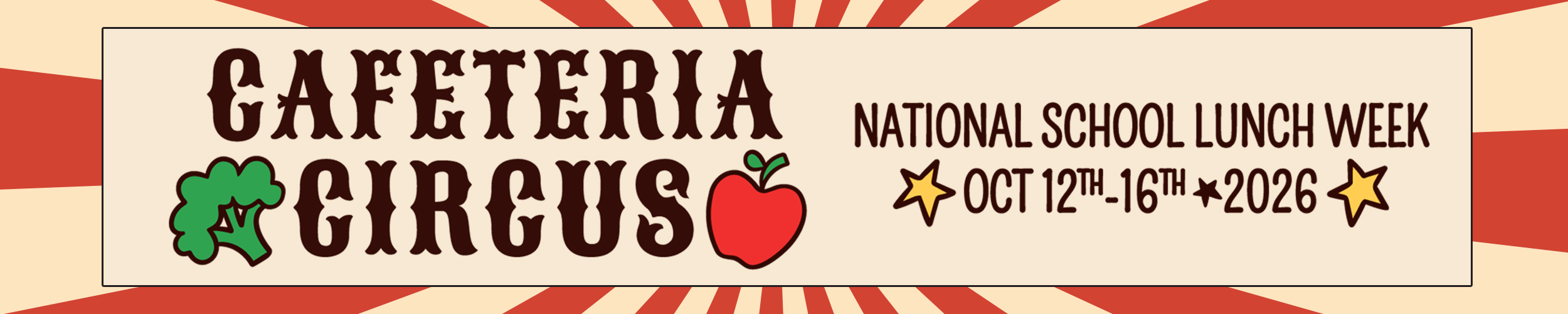 National School lunch Week. Oct. 12-16, 2026.