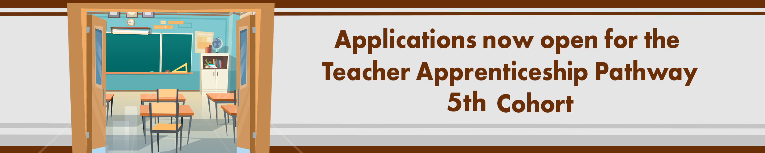Applications now open for the Teacher Apprenticeship Pathway 5th cohort. Link.