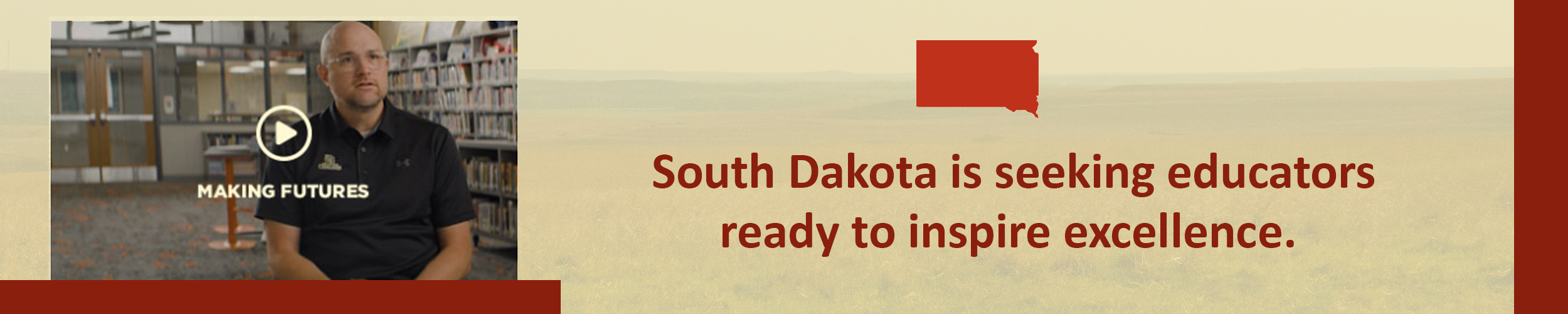South Dakota is seeking educators ready to inspire excellence. Link.