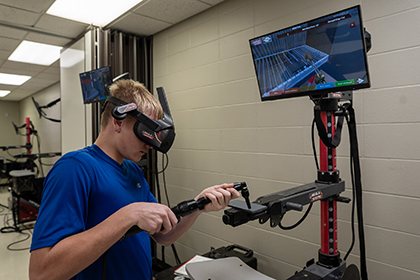 CTE student. Hands-on learning.