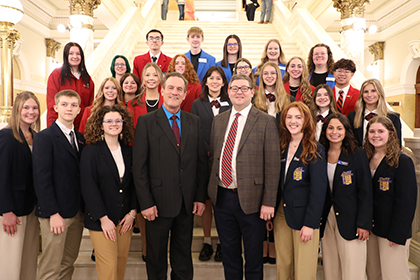 CTSO officers with Governor Larry Rhoden and Lieutenant Governor Tony Venhuizen