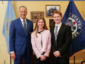 Champ Baumgarten and Sheridan Voorhees met with Sen. John Thune during Washington Week. Photo credit: Jakub Mosur and Erin Lubin.