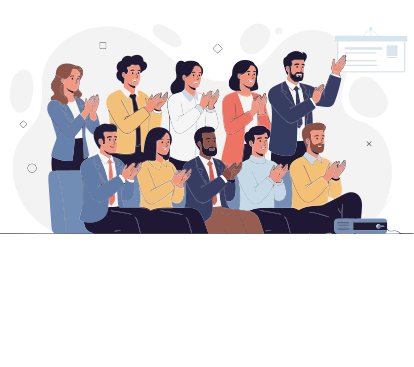 clipart of professionals in a conference room.
