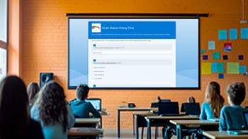 SDSH Quiz on classroom screen