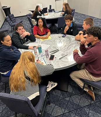 JAG-SD students participating in discussing during summit