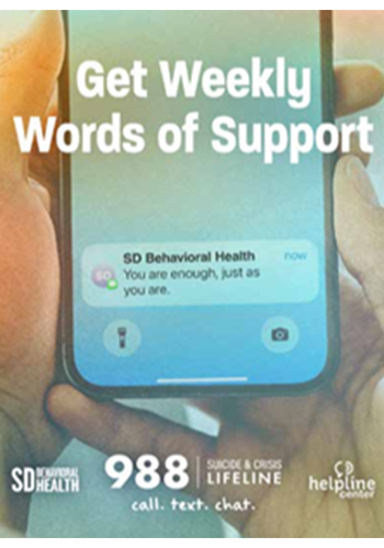 Photo of smarthphone with message You are enough, just as you are.