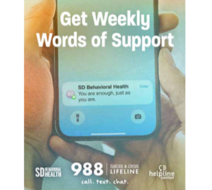 Photo of smarthphone with message You are enough, just as you are. 