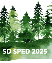 SD SPED 2025 with watercolor green trees